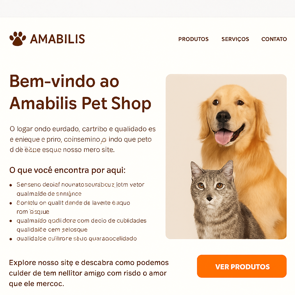 Novo Site  Amabilis Petshop